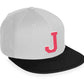 Daxton Classic Snapback White Rose A to Z Letters Flat Bill Visor Cap