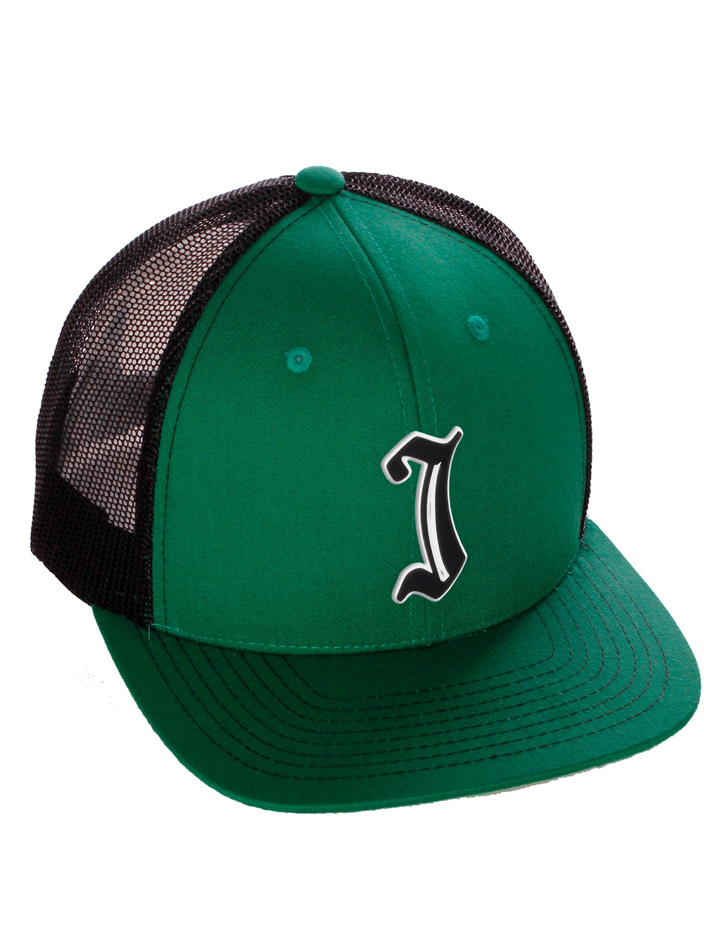 Daxton Classic Baseball Trucker Hat Old English A to Z Letters Numbers Structured Mid Profile Cap