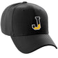 Daxton One Size Two Tone Initial Numbers Letters Structured Baseball Hat