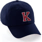 I&W Hatgear Customized Letter Initial Baseball Hat A to Z Team Colors, Navy Cap White Red