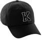 Custom Hat A to Z Initial Letters Classic Baseball Cap, Black Hat White Black