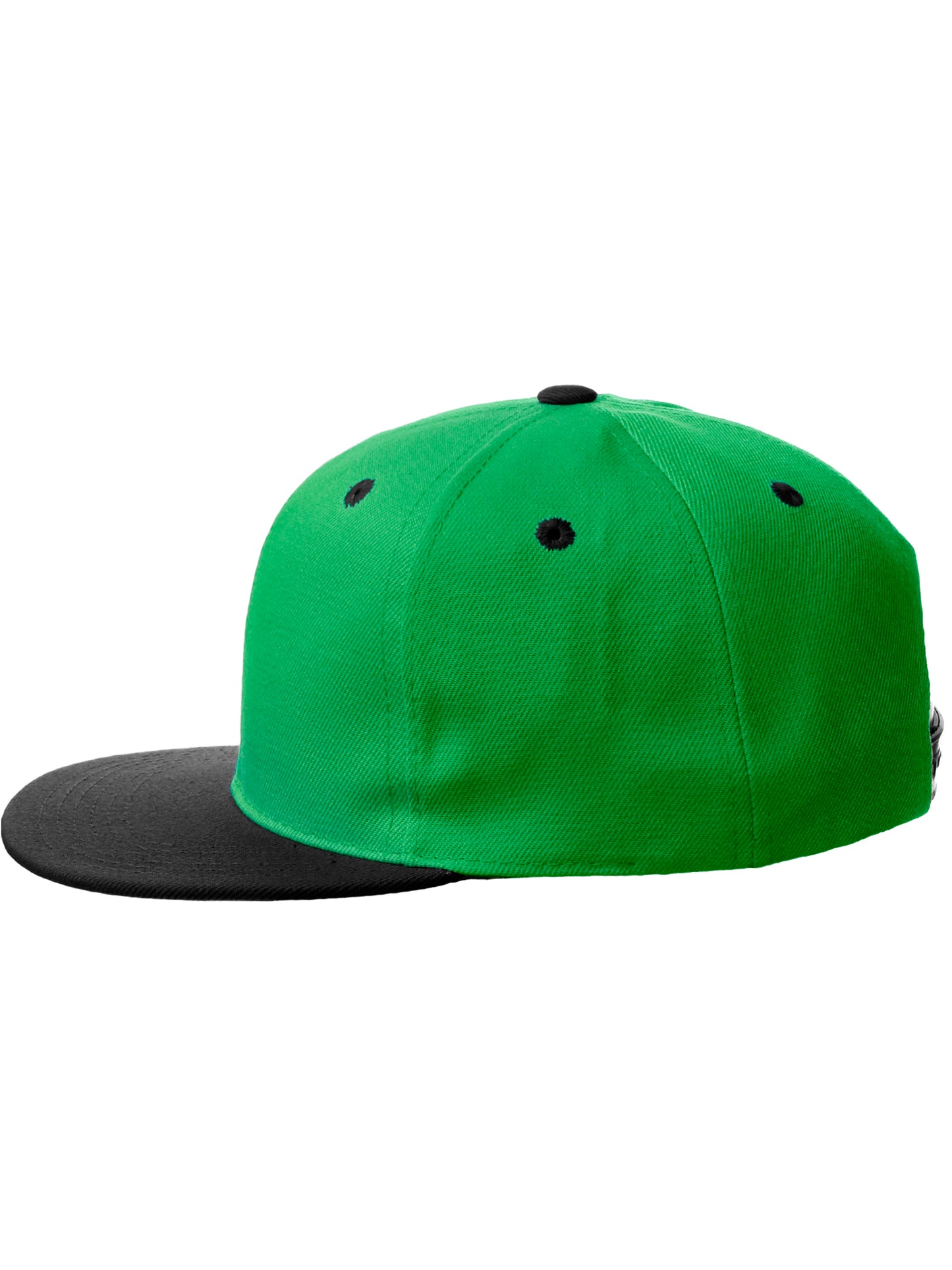 Classic Snapback Hat Custom A to Z Initial Letters, Green Black Cap White Black