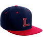 Classic Snapback Hat Custom A to Z Initial Letters, Navy Red Cap White Red
