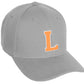 Daxton Classic Structured Baseball Hat Custom A to Z Initial White Neon Orange Letter