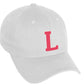 Daxton Classic 3D Varsity White Rose Initial Letters Baseball Dad Hat