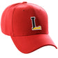 Daxton Two Tone Initial Numbers Letters Structured Red Hat