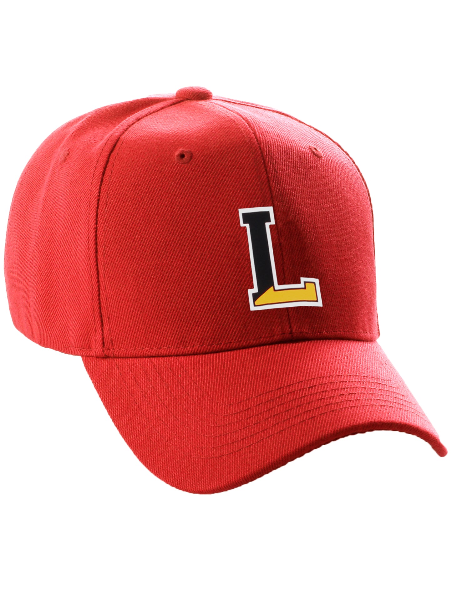 Daxton Two Tone Initial Numbers Letters Structured Red Hat