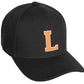 Daxton Classic Structured Baseball Hat Custom A to Z Initial White Neon Orange Letter