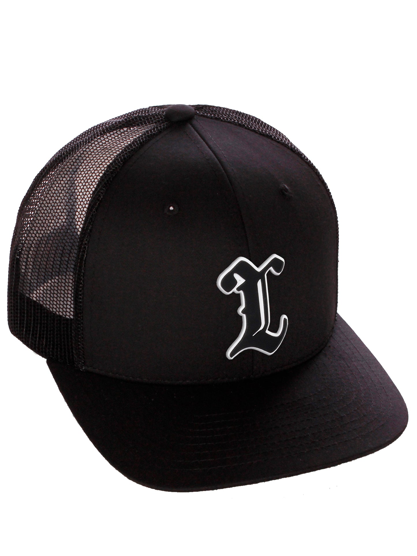Daxton Classic Baseball Trucker Hat Old English A to Z Letters Numbers Structured Mid Profile Cap