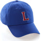 Custom Hat A to Z Initial Letters Classic Baseball Cap, Blue Hat White Red
