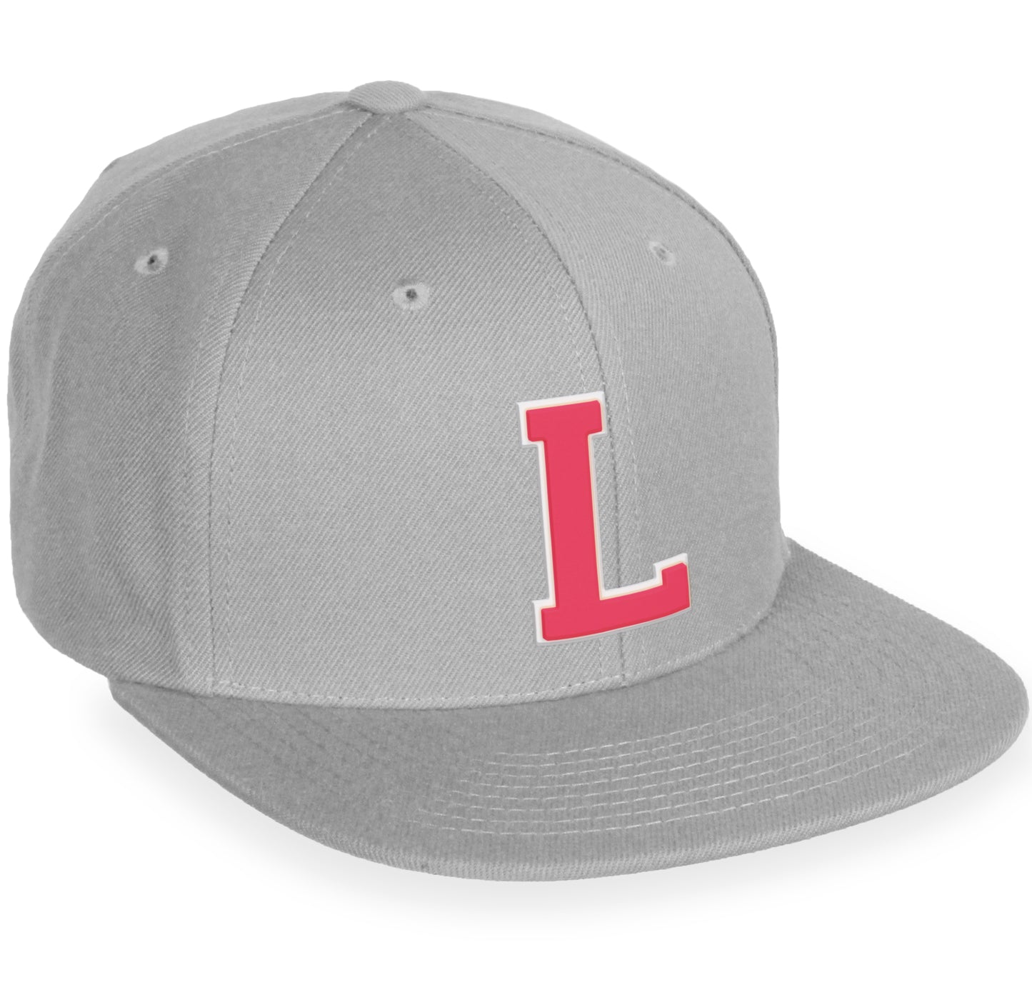 Daxton Classic Snapback White Rose A to Z Letters Flat Bill Visor Cap