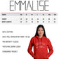 Emmalise Women's Lacrosse Mom Custom Number Round Neck Short Sleeve and Pullover Hoodie Fleece Sweatshirt