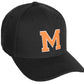 Daxton Classic Structured Baseball Hat Custom A to Z Initial White Neon Orange Letter