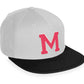 Daxton Classic Snapback White Rose A to Z Letters Flat Bill Visor Cap