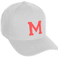 Daxton Classic Structured Baseball Hat Custom A to Z Initial White Rose Letter