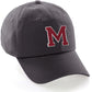 I&W Hatgear Customized Letter Initial Baseball Hat A to Z Team Colors, Charcoal Cap White Red
