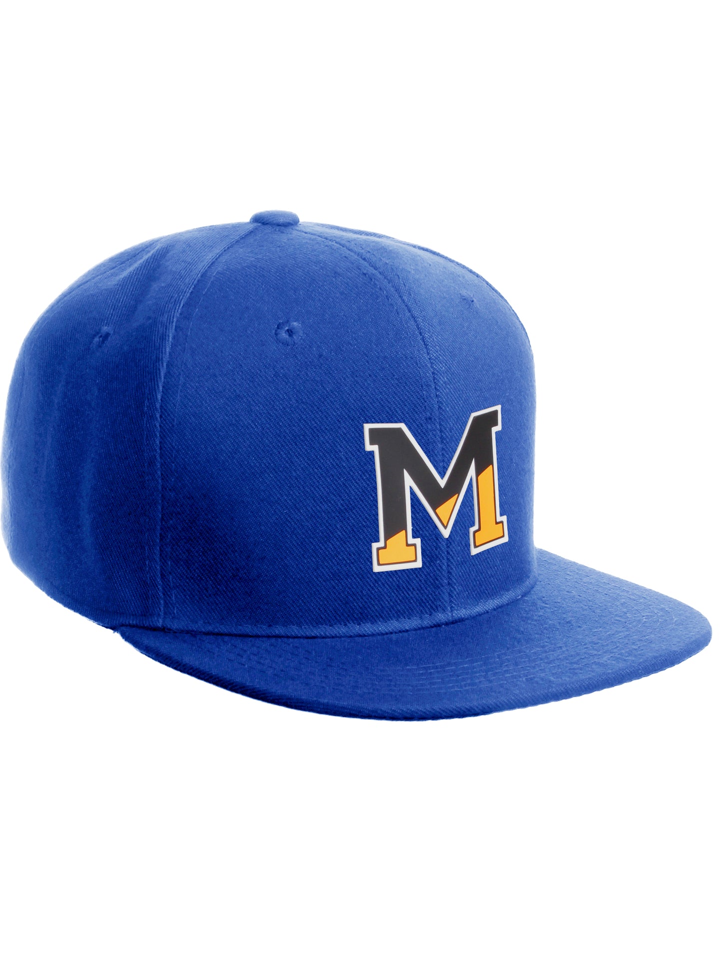 Daxton Classic Snapback Initial Numbers Letters Flat bill Visor Royal Cap