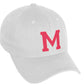 Daxton Classic 3D Varsity White Rose Initial Letters Baseball Dad Hat