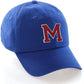 Custom Hat A to Z Initial Letters Classic Baseball Cap, Blue Hat White Red