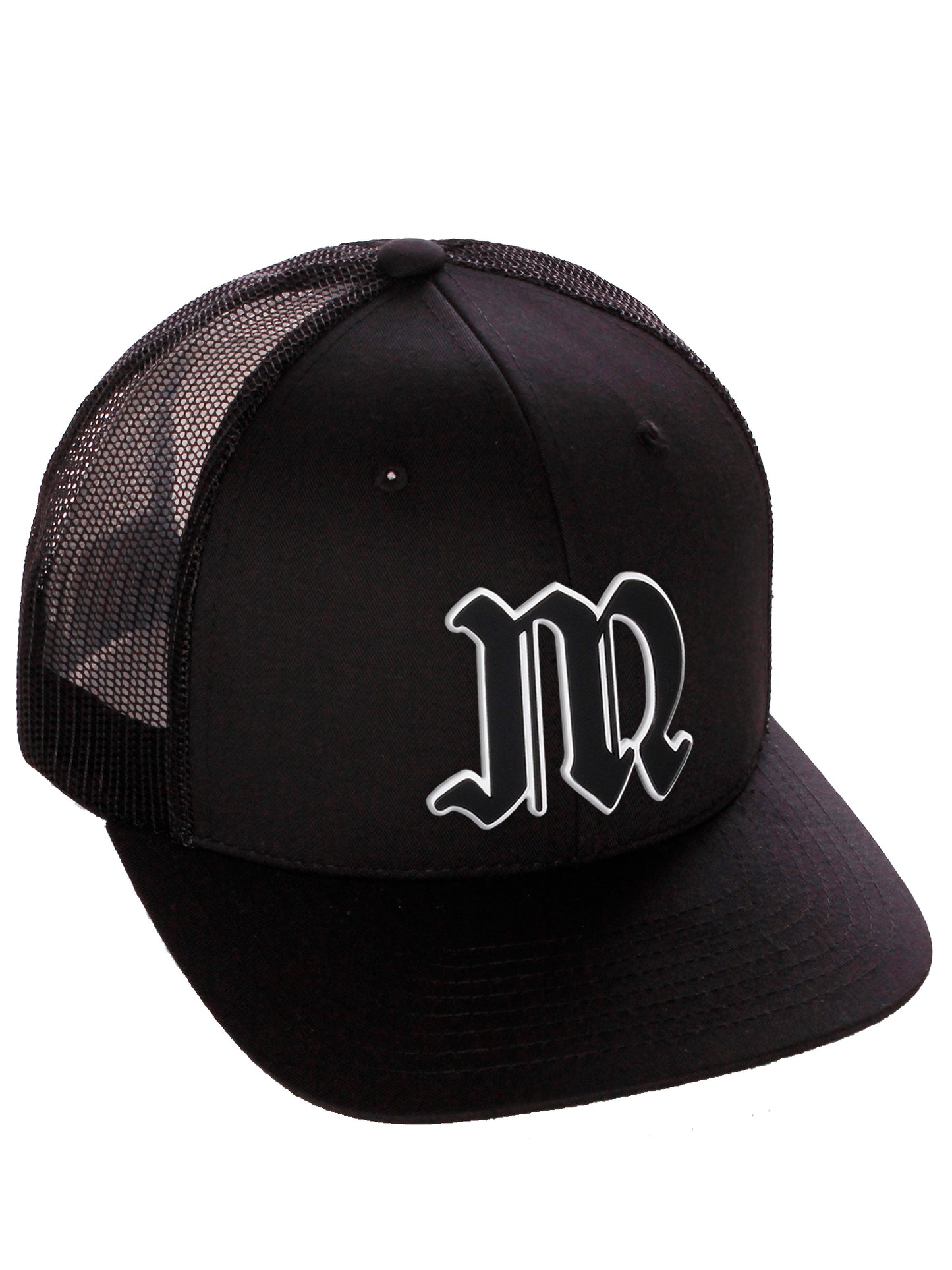 Daxton Classic Baseball Trucker Hat Old English A to Z Letters Numbers Structured Mid Profile Cap