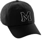 Custom Hat A to Z Initial Letters Classic Baseball Cap, Black Hat White Black