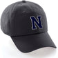 Custom Hat A to Z Initial Letters Classic Baseball Cap, Charcoal Hat White Navy