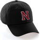 I&W Hatgear Customized Letter Initial Baseball Hat A to Z Team Colors, Black Cap White Red