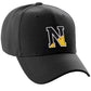 Daxton One Size Two Tone Initial Numbers Letters Structured Baseball Hat