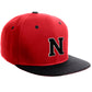 Classic Snapback Hat Custom A to Z Initial Letters, Red Black Cap White Black