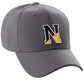 Daxton Two Tone Initial Numbers Letters Structured Baseball Charcoal Hat
