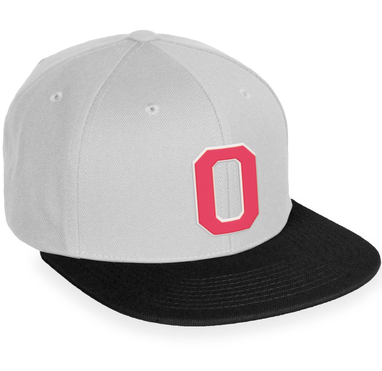 Daxton Classic Snapback White Rose A to Z Letters Flat Bill Visor Cap