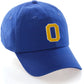 I&W Hatgear Customized Letter Initial Baseball Hat A to Z Team Colors, Blue Cap White Gold