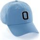 Customized Letter Initial Baseball Hat A to Z Team Colors, Sky Cap White Black