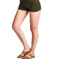 Emmalise Women's Active Yoga Shorts Low Rise Fold Over Workout Dance Pant