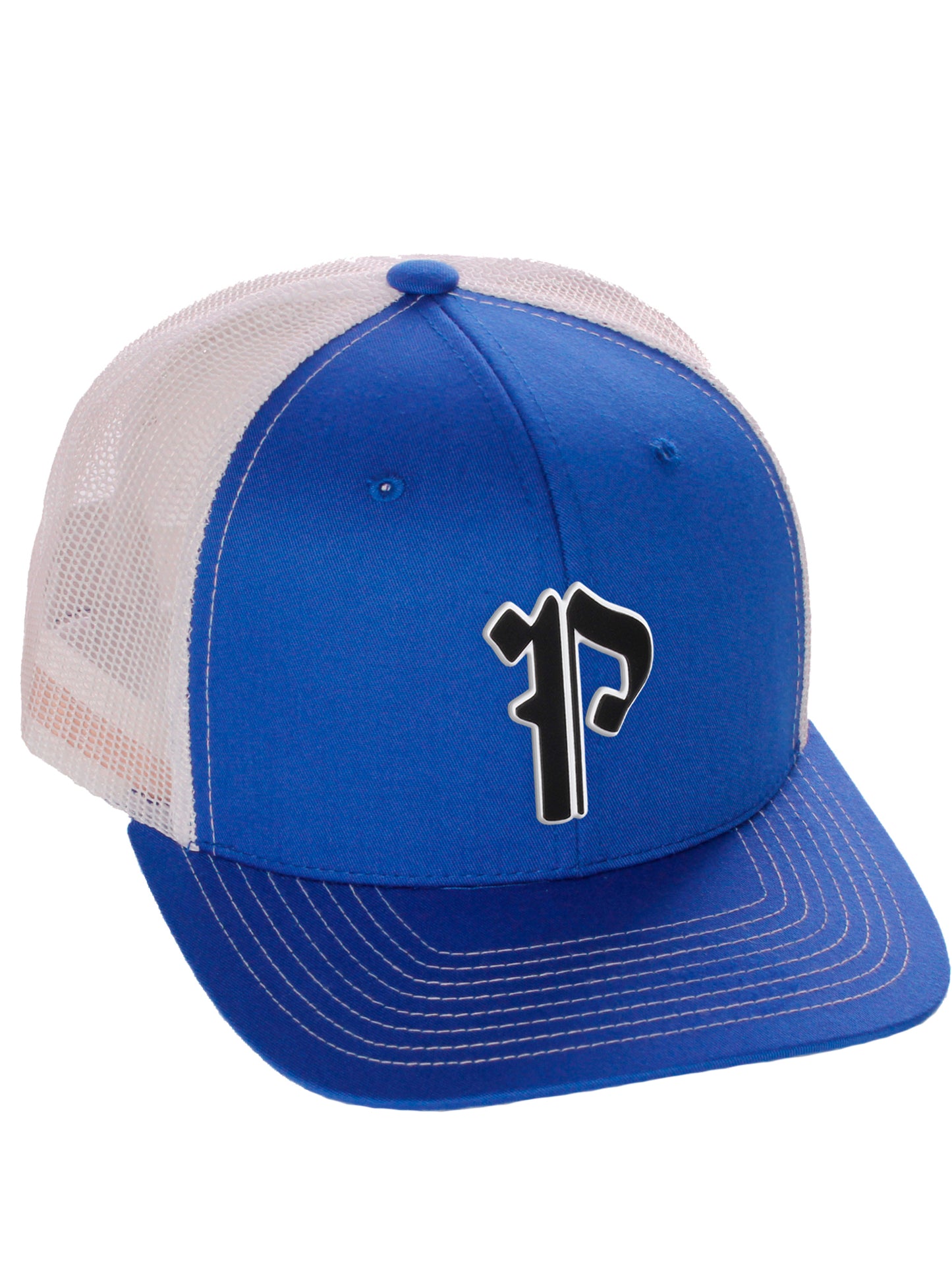 Daxton Classic Baseball Trucker Hat Old English A to Z Letters Numbers Structured Mid Profile Cap