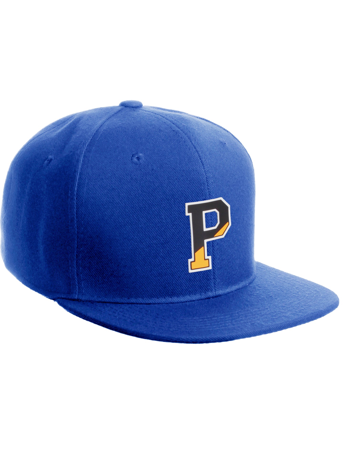 Daxton Classic Snapback Initial Numbers Letters Flat bill Visor Royal Cap