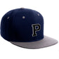 Classic Snapback Hat Custom A to Z Initial Letters, Navy Grey Cap White Black