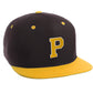 Classic Snapback Hat Custom A to Z Initial Letters, Black Gold Cap White Gold