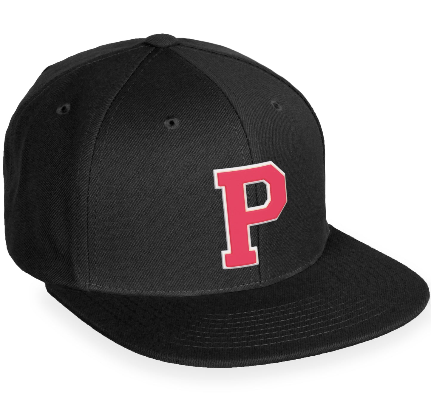 Daxton Classic Snapback White Rose A to Z Letters Flat Bill Visor Cap