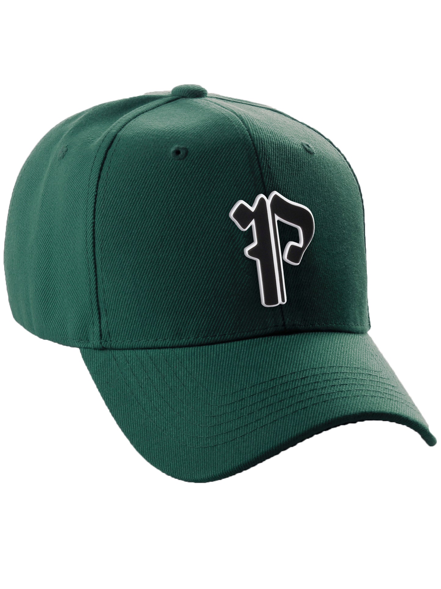 Daxton Structured Baseball Hat Cap Old English A to Z Letter Number Initial