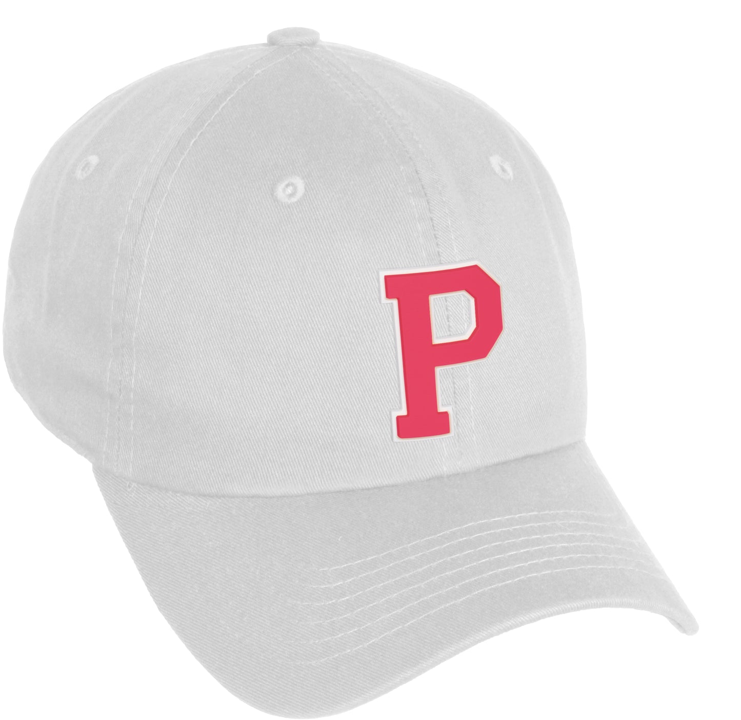 Daxton Classic 3D Varsity White Rose Initial Letters Baseball Dad Hat