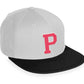 Daxton Classic Snapback White Rose A to Z Letters Flat Bill Visor Cap