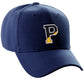 Daxton Two Tone Initial Numbers Letters Structured Baseball Navy Hat