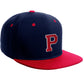 Classic Snapback Hat Custom A to Z Initial Letters, Navy Red Cap White Red