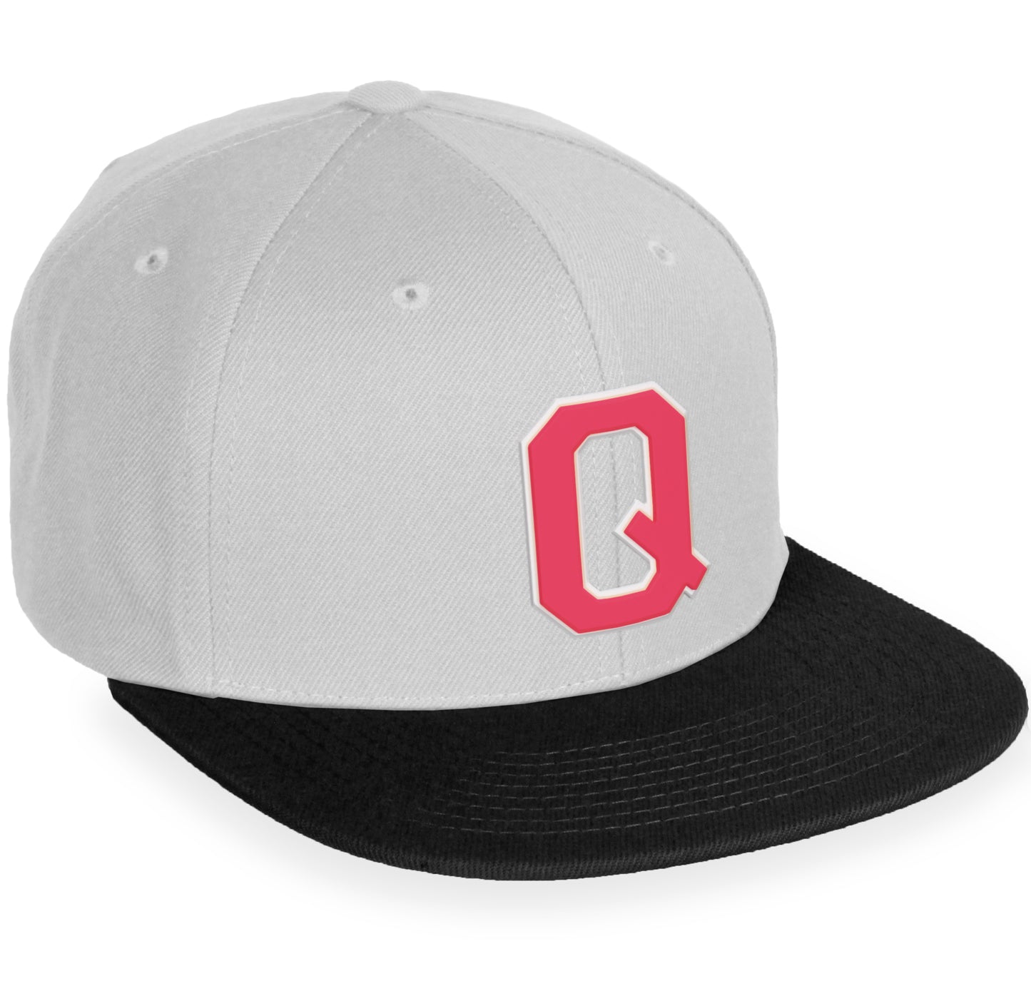 Daxton Classic Snapback White Rose A to Z Letters Flat Bill Visor Cap