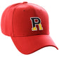 Daxton Two Tone Initial Numbers Letters Structured Red Hat