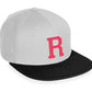 Daxton Classic Snapback White Rose A to Z Letters Flat Bill Visor Cap