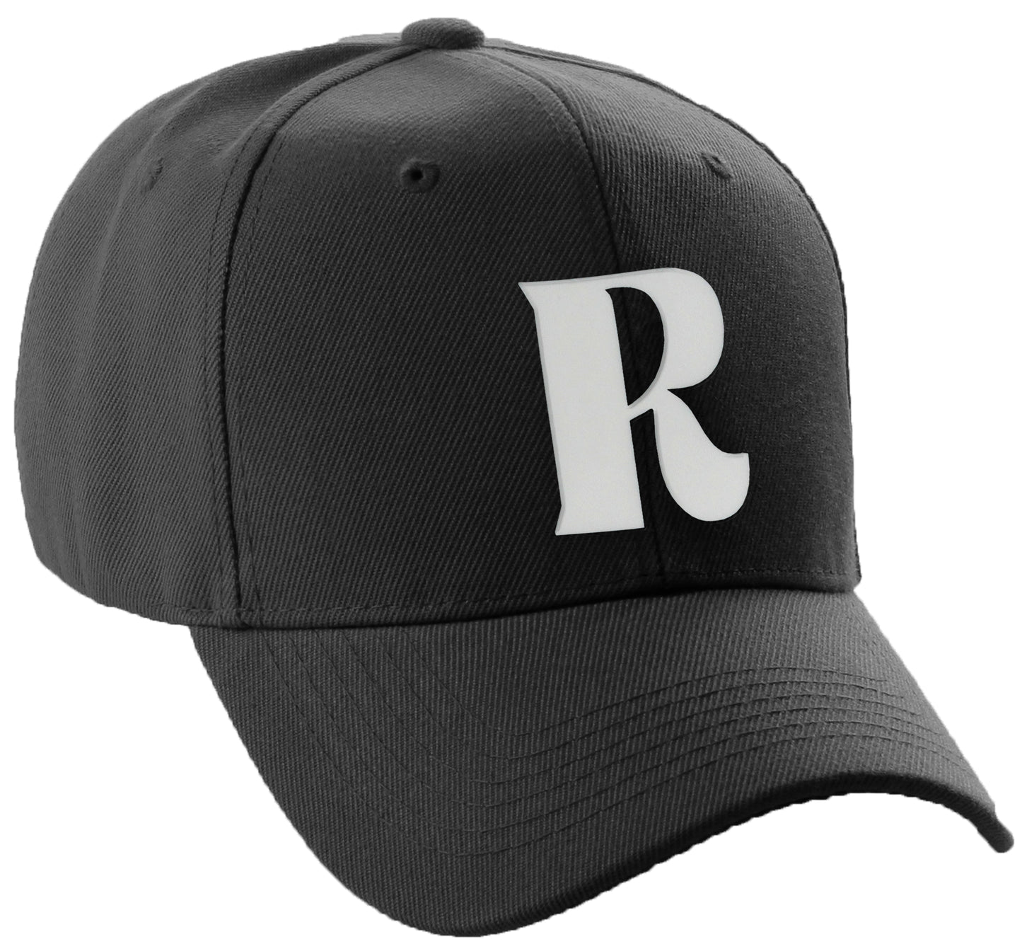 Daxton Structured Curve Visor Bill Baseball hat 3D Capital Alphabet Letters