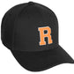 Daxton Classic Structured Baseball Hat Custom A to Z Initial White Neon Orange Letter