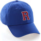 Custom Hat A to Z Initial Letters Classic Baseball Cap, Blue Hat White Red